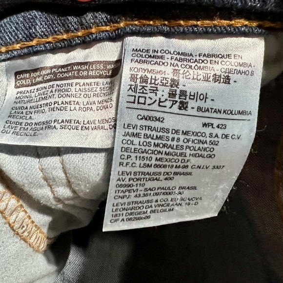 Levi's 505 Blue Denim Straight Leg Regular Fit Jeans Men's Size 36 x 32 - Picture 8 of 12